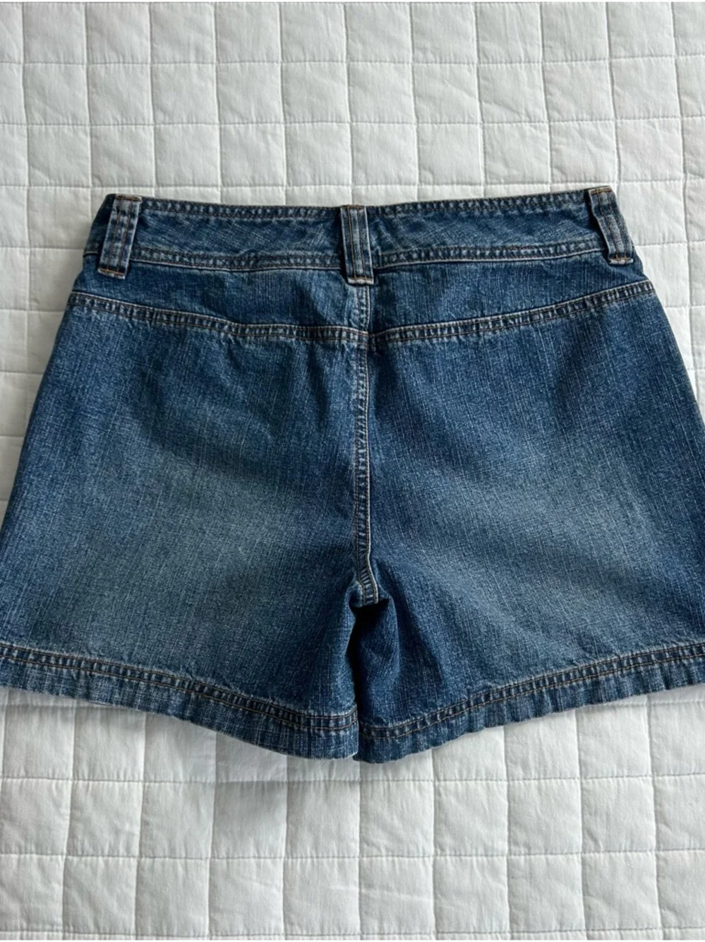 DKNY Denim Shorts with Front Flap Pockets - Picture 2 of 6